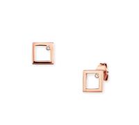 caï Ohrstecker 925/- Sterling Silber Zirkonia weiß Rosé vergoldet Damen