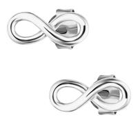 CAÏ Ohrstecker »925/- Sterling Silber Unendlichkeit«, weiß