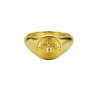 cai Ring 925/- Silber vergoldet Taube Siegelring O 1/2