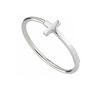 cai Ring 925/- Sterling Silber rhodiniert Kreuz L 1/2