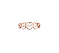 cai Ring 925/- Sterling Silber rotvergoldet Herzen R 1/2