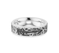 Cai Ring aus 925er Sterling-Silber, rhodiniert, matt, Pfeildesign - Silber 45323