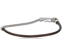 caï women Damen-Armband SNAKE 925 Silber rhodiniert Leder Zirkonia weiß 20 cm - C1616B/90/03/20