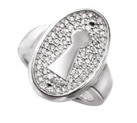 caï women Damen-Ring 925 Sterlingsilber rhodiniert Zirkonia Gr. 51 C0314R/90/03/51-1