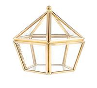 CaiYuanGJ Vintage Schmuckschatulle Aus Glas, Geometrische Schmuckschatulle Aus Glas, Geometrisches Terrarium Aus Glas, Glas Schmuckschatullen, für Zeremonie, Hochzeit Dekorativ, Blumentopf Anzeigen