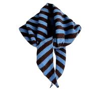 CAKEEYUM Kaschmir-Schal für Damen, weich, warm, Dreieckstuch, Halstuch, ästhetisches Zubehör, Streetwear, Dreieckstuch, blau und braun, Kaschmir-Damen, Strick