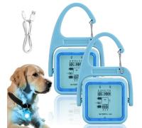Calenxy Hund Leuchtanhänger USB Aufladbar, 2 Stück LED Blinklicht Schulranzen mit 4 Modi, Kinder Sicherheitslicht für Schulranzen, Laufen, Joggen, Haustier, Rucksack & Kleidung (Blau)