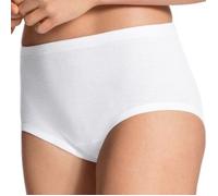 CALIDA Damen Midi Slip, high waist, 2er-Pack Iconics, weiß, 46 weiss