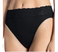 Calida 2P Lycraspitze Panty Schwarz Baumwolle Small Damen