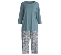 CALIDA Autumn Dreams 3/4-Pyjama Damen, aus 100% PIMA Baumwolle, atmungsaktiv, pflegeleicht