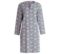 Calida Langarm-Nachthemd Autumn Dreams – 100% PIMA-Baumwolle, atmungsaktiv – Blau Muster Gr. L Damen