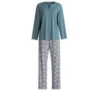 Calida Pyjama Autumn Dreams (WOMEN) Damen lang 100% PIMA-Baumwolle atmungsaktiv smoke blue L