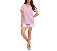 CALIDA Blooming Nights Kurz-Pyjama Damen | Schlafanzug, weiche Single-Jersey-Qualität und angenehm leicht für warme Nächte