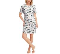 CALIDA Botanic Dreams Kurzarm-Nachthemd Damen, weiche PIMA Baumwolle, lockerer Schnitt, Länge 95cm