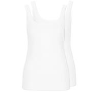 Calida Tank-Top Special Damen, Vorteilspack, natürlicher Glanz & glatter Griff, Weiß 36-38
