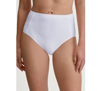 Slip CALIDA "Sleek Skin", Damen, Gr. XS (36/38), weiß, Single Jersey, Obermaterial: 73% Polyamid, 27% Elasthan, körpernah, Unterhosen Slip, elastischer Bund, hoher Schnitt, Single Jersey (83632626-XS)