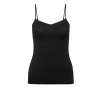Calida Bodywear Damen Spaghettitop Cate – Satin-Einsatz, verstellbare Träger – schwarz L