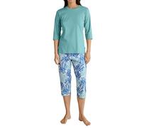 CALIDA Coastal Dreams 3/4-Pyjama Damen, hautfreundlich, hypoallergen, atmungsaktiv, feuchtigkeitsregulierend