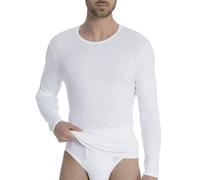 CALIDA Cotton 1:1 T-Shirt Langarm Herren, aus besonders weicher, hautfreundlicher Baumwolle, Feinripp Weiss 56