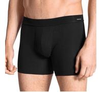 Boxer CALIDA, Herren, Gr. M (50), schwarz, Obermaterial: 95% Baumwolle, 5% Elasthan, unifarben, körpernah, Unterhosen, mit kleinem Logo-Schriftzug (91547848-M) schwarz