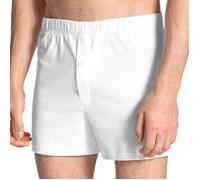 CALIDA Herren Jersey Boxershorts - Cotton Code, einfarbig, 100% Baumwolle Weiß S