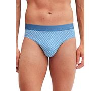 Slip CALIDA "Cotton Code Design", Damen, Gr. XXL (58/60), atlantic blau, Single Jersey, Obermaterial: 94% Baumwolle, 6% Elasthan, körpernah, Unterhosen Slip, weicher Elastikbund, ohne Eingriff, gemust