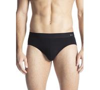 Calida Slip Cotton Code Herren mit Elastikbund, 95% Baumwolle/5% Elasthan, Gr. S (46/48) schwarz