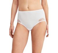 CALIDA Cotton Desire Midi Slip Damen, 100% Baumwolle, pflegeleicht, ohne störenden Nähte Weiss 40-42
