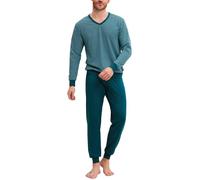 CALIDA Cotton Special Bündchen-Pyjama Herren Retro Blue 50