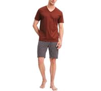 CALIDA Cotton Special Kurz-Pyjama Herren | Schlafanzug, weiche Single-Jersey-Qualität mit V-Ausschnitt und leichter Passform