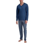 CALIDA Cotton Special Pyjama, Schlafanzug, lang Herren, aus 100% Baumwolle deep Night Blue 46-48