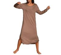Calida Damen 100% Nature Sleep Nachthemd, Truffle Brown, 36-38