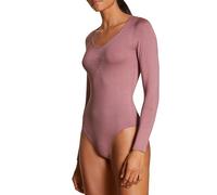 CALIDA Damen, Body, aus der Serie Second Skin, in Dusky Orchid, Langarmbody, V-Ausschnitt, aus 84% Tencel™
