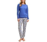 CALIDA - DAMEN Pyjama mit Bündchen deep cobalt - Gr. - S