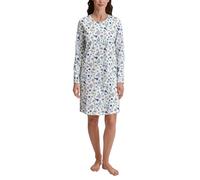 CALIDA Damen Flower Nights Nachthemd, Riviera Blue, reguläre Passform