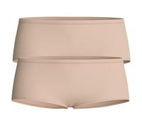 CALIDA Damen Hipster-Slip 2er Pack - Sleek Skin, Unterhose, einfarbig M Nude