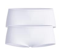 CALIDA Damen Hipster-Slip 2er Pack - Sleek Skin, Unterhose, einfarbig M Weiß