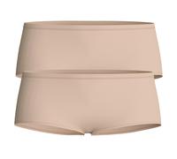 CALIDA Damen Hipster-Slip 2er Pack - Sleek Skin, Unterhose, einfarbig Nude M (44/46)