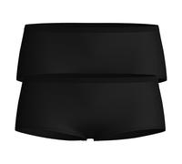 CALIDA Damen Hipster-Slip 2er Pack - Sleek Skin, Unterhose, einfarbig Schwarz M (44/46)