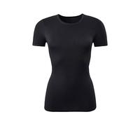 Calida Damen Kurzarm Top Balance mit Rundhalsausschnitt Unterhemd mit Frackschnitt, (schwarz 992), 48 (Herstellergröße: L=48/50)