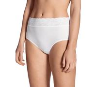 Calida Damen Midislip Taillenslip Lycra Weiß Größe L