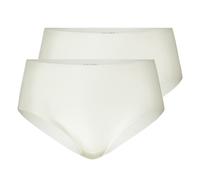 CALIDA Damen Midi-Slip 2er Pack - Natural Skin, Unterhose, einfarbig Weiß XS (36/38)