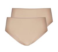 CALIDA Damen Midi-Slip 2er Pack - Natural Skin, Unterhose, einfarbig XS Nude
