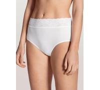 Calida Damen Midislip Lycraspitze Weiß – 100% Baumwolle – Gr. 44/46