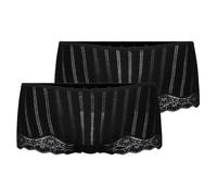 CALIDA Damen Panty 2er Pack - Etude Toujours, Low Cut, Jersey, einfarbig Schwarz S (40/42)