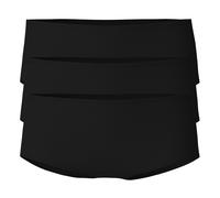 CALIDA Damen Panty 3er Pack - Essential Cotton, Low Cut, Jersey, einfarbig Calida Damen XS (36/38) Schwarz