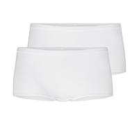 CALIDA Damen Panty-Slip 2er Pack - Natural Comfort, Regular Cut, einfarbig XS Weiß