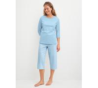 CALIDA - DAMEN Pyjama 3/4 cascade blue - Gr. - L