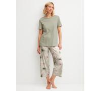 CALIDA - DAMEN Pyjama 7/8 tea green - Gr. - XS