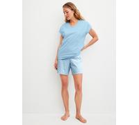 CALIDA - DAMEN Pyjama kurz cascade blue - Gr. - XL